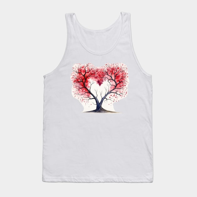 Heart Shaped Tree Tank Top by RosaliArt